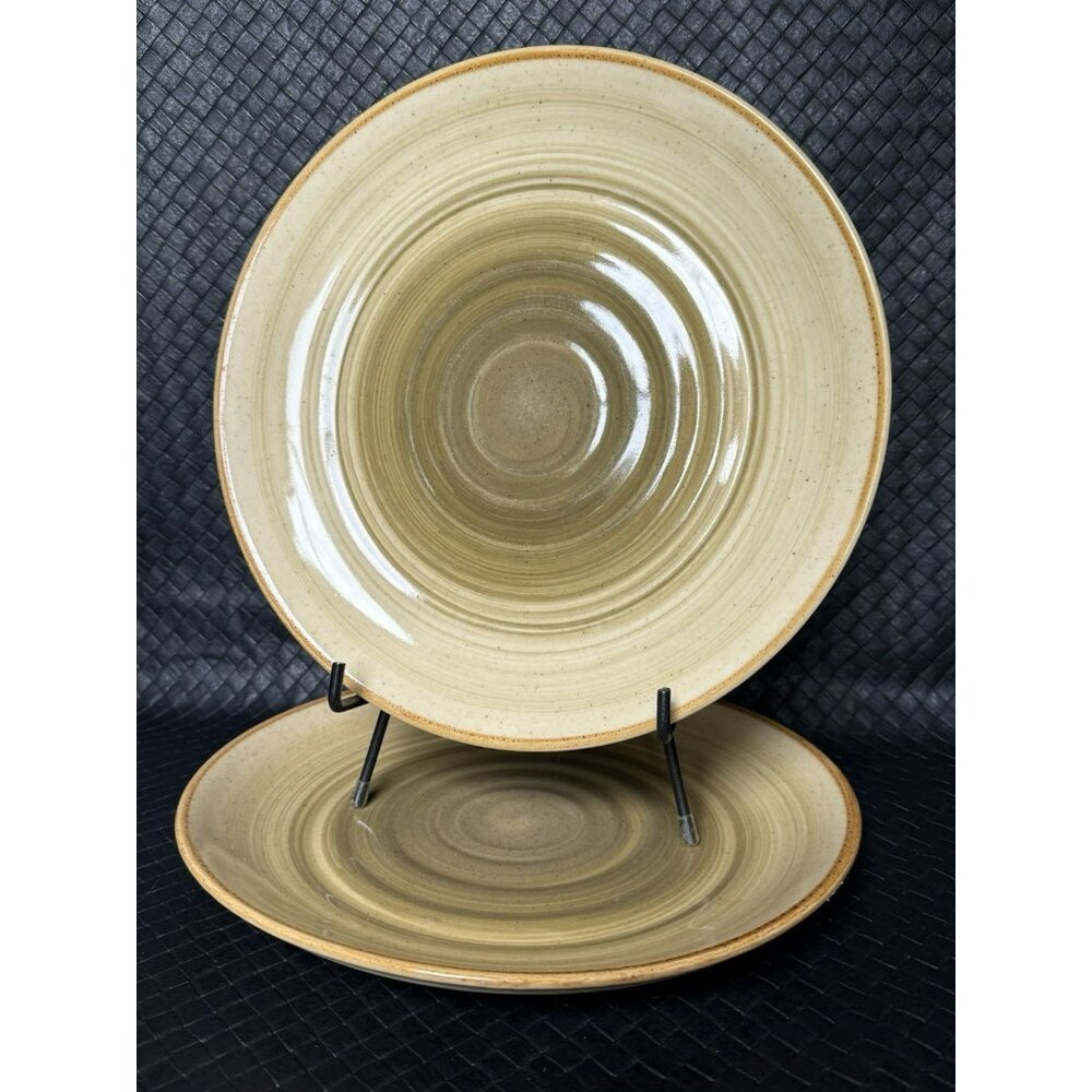 Gibson Ocean Dream Green dinner Set Of 2 Plates - Picture 2 of 8